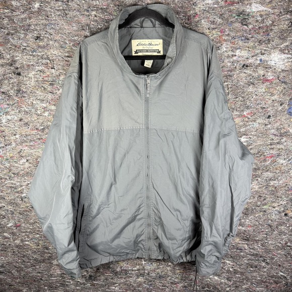 Eddie Bauer Jacket Mens 3XL Tall Gray Outdoor Outfitter Windbreaker Nylon Korea - Picture 1 of 13